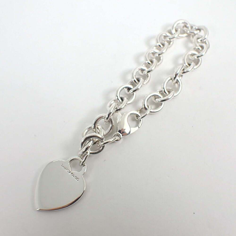 TIFFANY Authentic Silver Heart Charm Bracelet - Picture 5 of 10